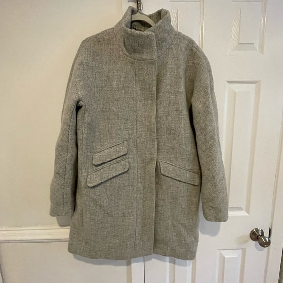 J. Crew Cocoon coat in Italian stadium-cloth wool blend warm cozy black label - Picture 5 of 10